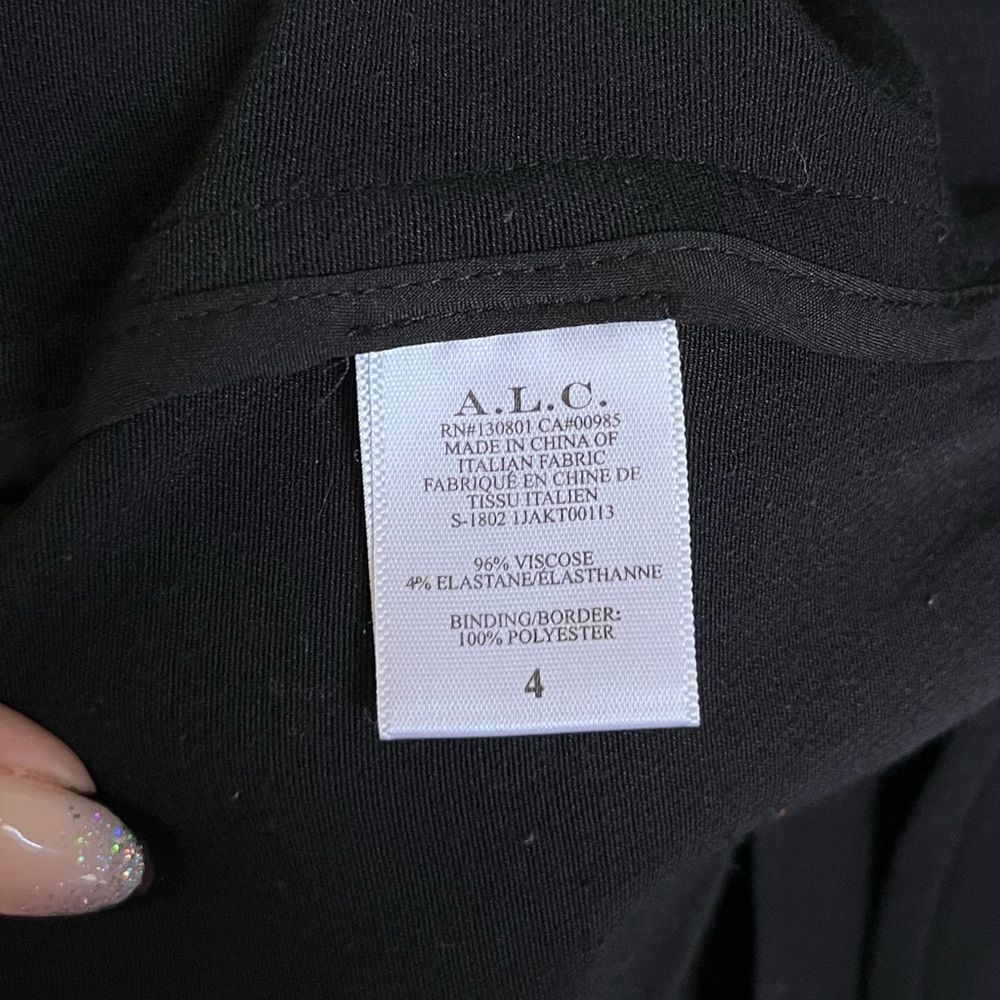 A.L.C Kendrick Wrap Kimono Quarter Sleeve Jacket Blazer Size Women's 4 Black - Picture 8 of 8
